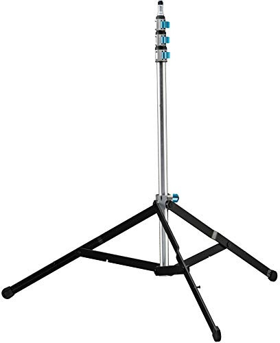 Bresser BR-LS310 PRO Robustes und stabiles Lampenstativ aus Aluminium höhenverstellbar von 98,5-310 cm mit Luftfederung und Zapfenadapter F004343 | 98,5 bis 310 cm höhenverstellbar, 4 Segmente, Tragkraft 3 bis 4 kg, 91 cm Packmaß, Universal Zapfenadapter