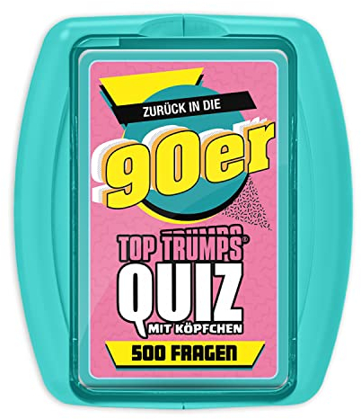 Top Trumps Quiz 90er Edition - Quiz Kartenspiel für 90er Fans! - Fanartikel & Merchandise - Kartenspiel für 2+ Spieler ab 8+ Jahren - Deutsch