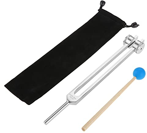 Gohantee 68.05 Hz Stimmgabel,Aluminiumlegierung Stimmgabel mit Silikon Hammer Tasche für Violine Gitarre Stimmgerät Instrument Heilung Klangtherapie Perfekte Heilung Balancing Heiler