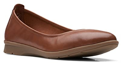 Clarks Damen Jenette Ease Ballett, Dark Tan, 41 EU