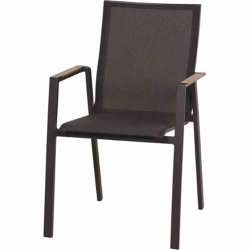 Siena Garden Stapelsessel Rondo anthrazit/Ranotex® grau Stapelstuhl