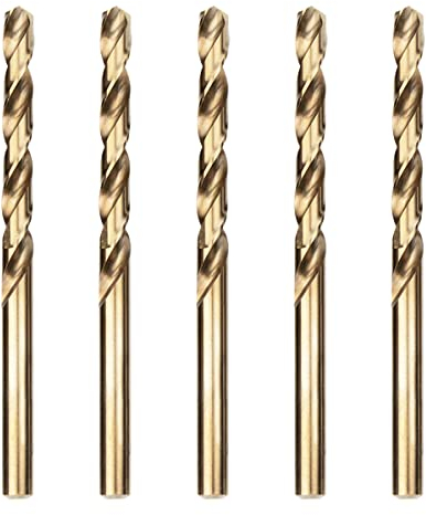 Meccion HSS Cobalt Jobber Drill Bit 5pcs 6.0mm Twist Drill Bit for Drilling Stainless Steel and Metal