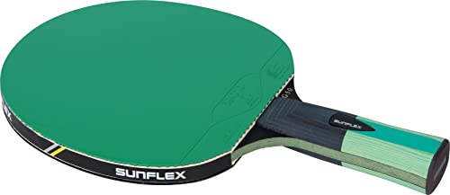 Sunflex® Color COMP G50 Tischtennisschläger | Tischtennis Racket Bat TT Profi Wettkampfschläger | anatomischer Griff | ITTF zertifizierter grüner Belag | für Profis & Vereinsspieler