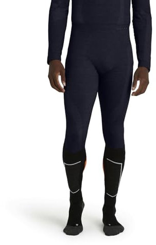 FALKE Wool-Tech Long M Ti lana filo funzionale asciugatura rapida 1 pezzo, Calzamaglia Uomo, Blu Space Blue 6116, XXL