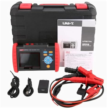 UNI-T Uni-trend Battery Tester UT677A Battery Internal Resistance Test True Four-wire AC Internal Resistance Lead-acid Lithium battery voltage, temperature Battery Internal Resistance Tester(UT677A)