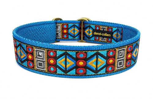 Styleshes Hundehalsband mit Polsterung, Zug-Stopp verstellbar, Martingale extra breit 4cm, Anti-Zieh-Halsband, weiches Stoffhalsband (bis 38cm Hals- 44cm Kopfumfang inkl 6cm Zugstopp, Chrom)