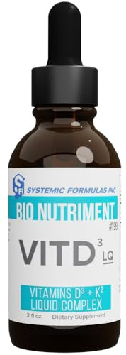 Systemic Formulas DV3 Liquid BioNutriment Vitamin D3 Plus Immune Support - 2 Ounce Bottle