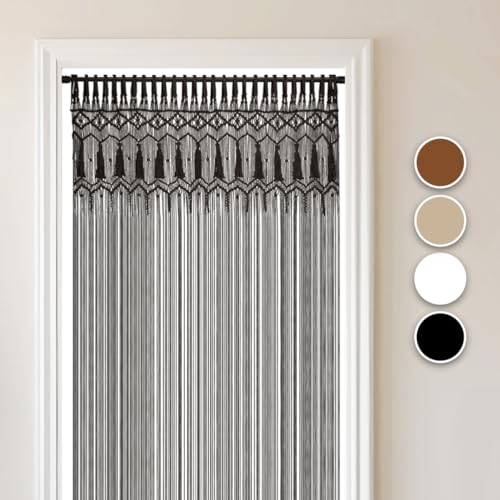 Cozyor Makramee Boho Vorhang Türvorhang Fenstervorhang 132x200cm als Raumteiler, Wandbehang & Deko für Traubogen, Hochzeit, Wohnzimmer, Balkon handgemacht