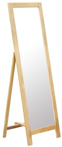 Camerina Standspiegel 48 x 46,5 x 150 cm Massivholz Eiche Mirror for Bathroom Garderobenspiegel