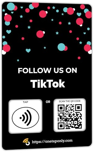 1 Einheit Social Review Tap Card | QR-Code überprüfen | Kontaktlose Bewertungskarte | NFC Tap Card | unbegrenzte Nutzung (1-TikTok-Karte)