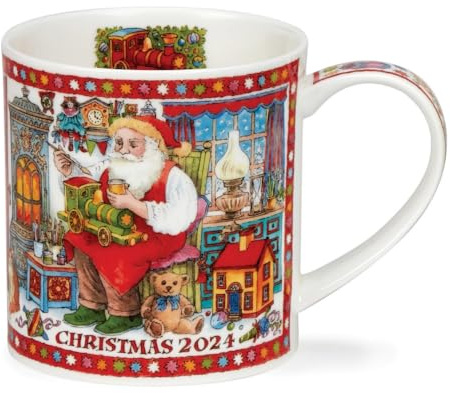 Dunoon Orkney Mug en porcelaine fine Motif Noël 2024 0,35 l