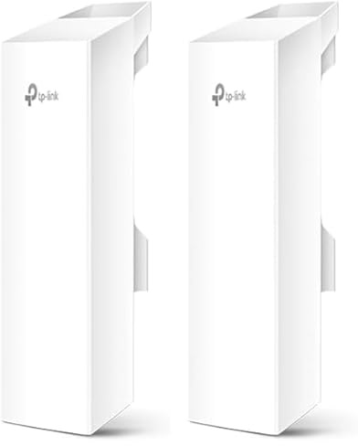 TP-Link CPE210 - CPE de Exterior de 9dBi en 2.4GHz a 300Mbps, 5km+ Punto a Punto Transmisión Inalámbrica, PoE de Suministro Eléctrico y PoE Adaptador Incluido (Paquete de 2)