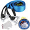 Corda Traino Auto 5Mx5CM, 10T Gancio Traino Auto con Grillo ad Alta Resistenza, Kit Pronto Soccorso Auto con Guanti e Borsa, Accessori Fuoristrada per Soccorso Stradale e Traino Fuoristrada