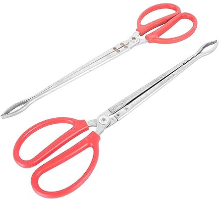 Baluue 2pezzi Pinze Per Bricchette Raccoglitori Spazzatura Domestica Pinze Per Barbecue Utensili Portatili Per Grigliate Materiali Resistenti e Pratici