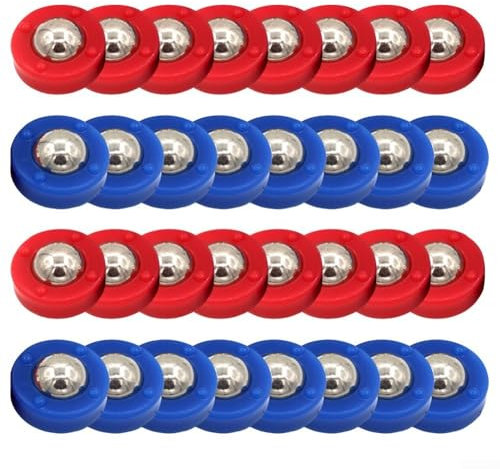 32 Stück Shuffleboard Pucks aus Kunststoff, unverzichtbar für wettbewerbsfähige Tischspiele