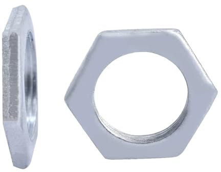 Generisch M6 M8 M10 M12 M14 M16 M18 Sechskant-Dünnmutter aus verzinktem Eisen, Feinzahn-Ultradünnmuttern, Kleine Sechskant-Flachmutter(M12x1.5x3(10pcs))