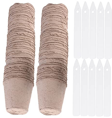 CIMAXIC Etikett Für Sämlingsbecher Und Blumentöpfe Pflanze Pflanzbecher Gartentopf Zellstoffbecher Papiertopf