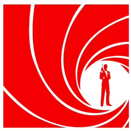 Vinyl Art Sticker Gentleman Cool Man in The Vortex Lens 54x54cm Waterproof Large red