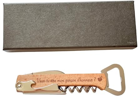 Demande Parrain, Marraine, garçons d'honneur/témoin mariage demande/Tire Bouchon personnalisé/EVG EVJF, Mariage/Ouvre Bouteille (Veux-tu être mon garçon d'honneur ?)