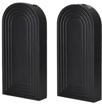 2Pcs Modern Black Wall Mounted Hanging Planter for Indoor Plant Dried Flower Faux Green Plant Wood Vases for Home Decors