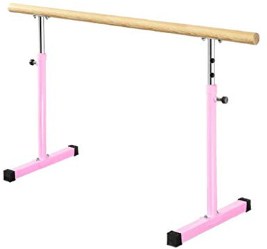 SGKOMN Verstellbare praktische Fitnessstange, Tanzstange, Ballettstange, Ballettstange, Mobile tragbare Tanzstange, verstellbare, erweiterbare Fitness-Ballettstange mit recht, Pink-1M
