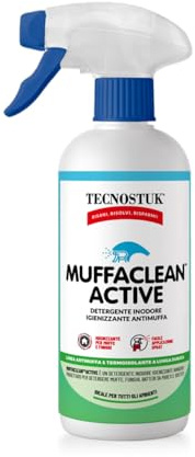 TECNOSTUK MuffaClean Active 1L. – Detergente Igienizzante Inodore | ad Azione Rapida per Muffe e Funghi – Spray Professionale per Pareti e Soffitti Interni