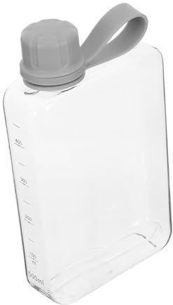 JECOMPRIS Bouteille Eau Plate Bouteille Réutilisable Étanche Flasque Portable pour École Fitness Camping Compacte pour Main