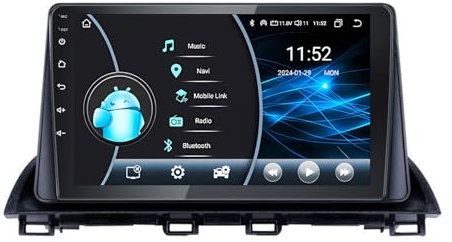 Android 15 9 Pollici Touchscreen Stereo Auto Bluetooth Auto Radio Stereo Per Mazda 3 Axela 2014-2019 Con FM Radio Comando Del Volante WiFi AHD Retrocamera(Y300 6+128G)