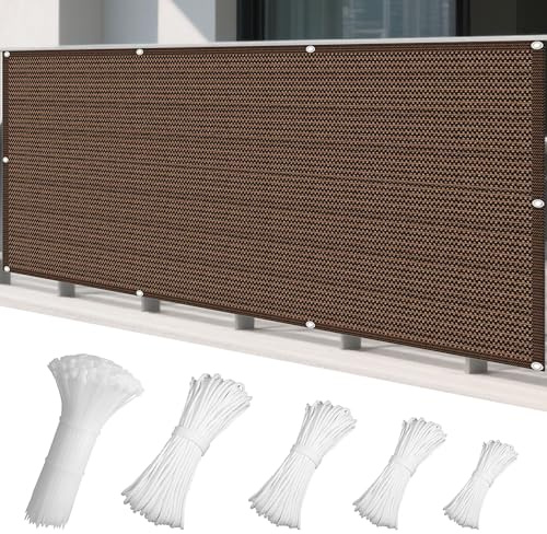 Vele Ombreggianti Rettangolari 573 x 631 cm Anti UV 98% Parasole Vela Ombreggiante Antivento Traspirante Quadrata Anti-Ultravioletti per Esterno per Giardino, Balcone, marrone