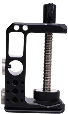 XUMIUZIY C Soporte de Cámara de Aluminio Terminal para Fotografía con Mecanismo de Sujeción Ajustable para Trípodes, Soportes de Luz y Más