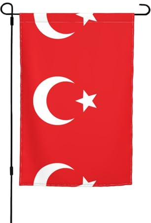 Bandiera della Turchia Bandiere stampate da patio, 30,5 x 45,7 cm, adatte per balcone, patio e decorazione di vasi di fiori.