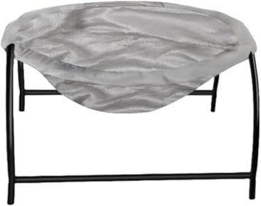 FAUOSWUK Cama Elevada Grande con Columpio para Gatos, Acogedora Hamaca para Dormir, Ropa de Cama para el Hogar, 16,92x16,92x9,64 Pulgadas (Gris)