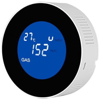 Detector de Gases, Detector De Gas WiFi Natural con Válvula Solenoide Eléctrica Control Inteligente Automático Apagado Sensor Alarma Fuga Metano para El Trabajo Y Hogar,para el hogar