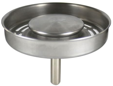 Passoire d'évier de cuisine en acier inoxydable avec filtre micro-perforé, joint en caoutchouc antirouille et design facile à nettoyer, compatible avec ouverture de vidange standard de 79 mm