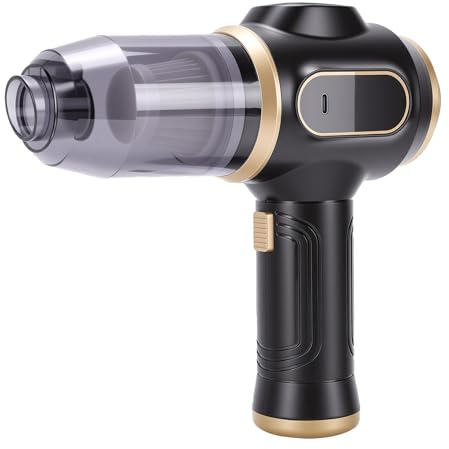 Fockety Aspirateur de Voiture Portable, Aspirateur à Main 5000 Pa avec Lumière LED et Buses Multiples, 50 000 TR/Min Haute Puissance sans Fil Rechargeable pour Voiture, Maison, Bureau,