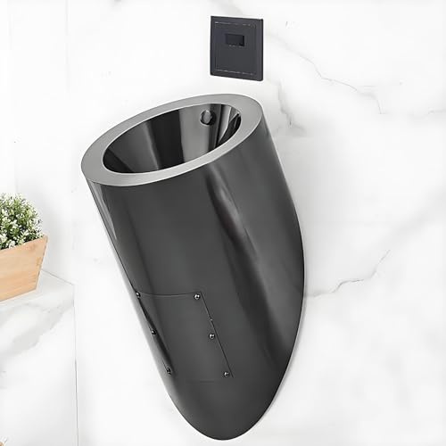 Urinoir mural avec système de rinçage commercial en acier inoxydable - Idéal pour la maison et les salles de bains publiques - Activé par capteur pour l'hygiène