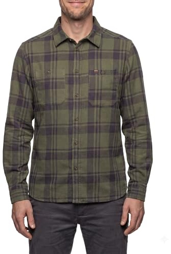 DANISH ENDURANCE Chemise en Flanelle Homme, 100% Coton Biologique | Chemise en Flanelle, 100 % Coton Biologique Doux et Durable, Coupe Décontractée, pour Loisirs et Activités en Extérieur