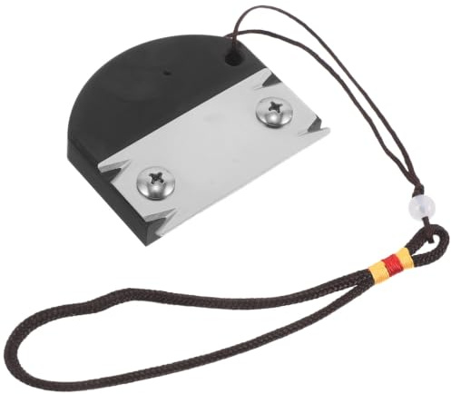 Gatuida Outil de Finition pour Placage de Chants, Racleur à Bord Arrondi en Bois et Acier Inoxydable, Noir, Manuel, pour Projets de Menuiserie et Réparation de Meubles, pour