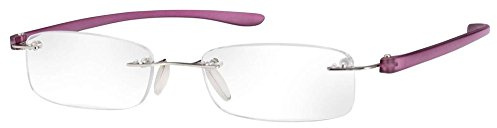 Randlose Lesebrille [Eschenbach 2913125] für Damen, Purpur, Dioptrie: 2,5