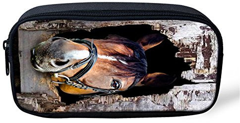 Showudesigns Federmappe Federtasche Box Jungen Mädchen Schulbedarf Schreibwaren Retro Pferd