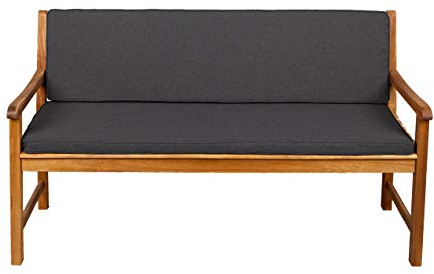 Gutekissen® Bankauflage Terrassen-Rasenbank oder Schaukel Gartenmöbel FK5 (200x40x50, Dunkelgrau)