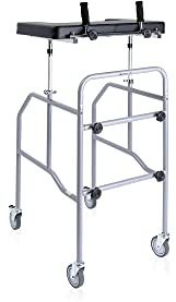 MOPEDIA Rollator, zerlegbar, mit Antibrachial-Stütze, verchromter Stahl