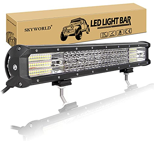 SKYWORLD 20 Zoll 51 cm 510W Led Arbeitsscheinwerfer Bar | Spot Flutlicht Kombination, Led Bar Offroad 12V 24V Wasserdicht Lichtbalken für Auto SUV ATV LKW KFZ Traktor Fahrzeuge 4x4