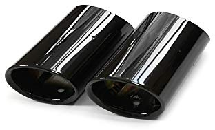 Audi 81A071761C Endrohrblenden Sport Auspuff SQ2 Auspuffblenden, schwarz verchromt, rechts