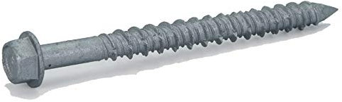 ConFAST - Viti per calcestruzzo in acciaio inox 410, con punta per calcestruzzo, per ancoraggio a muratura, blocco o mattoni, 50 pezzi