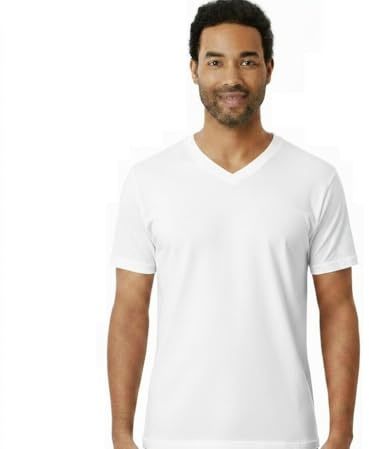 New Day intimo eccezionale Made in Italy – Pack de 3 Camisetas Interiores para Hombre de Manga Corta en 100% algodón con Cuello Redondo o Cuello en V, (Cuello V/Blanco, M)