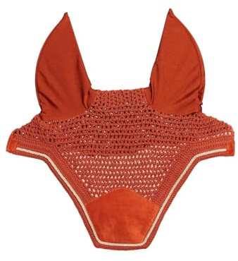 Kentucky - Wellington Ohrhaube - Samt - Orange - Für Pferd