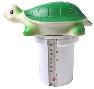 Chemikalienschwimmer, Kleine Schildkrö Boje, Te Chlorspender Pool Mit Thermometer, Benutzt FüR Gartensaunas &Whirlpools,Planschbecken FüR Kinder, Pool Skimmer, ZubehöR Chlortabletten Einstellbare