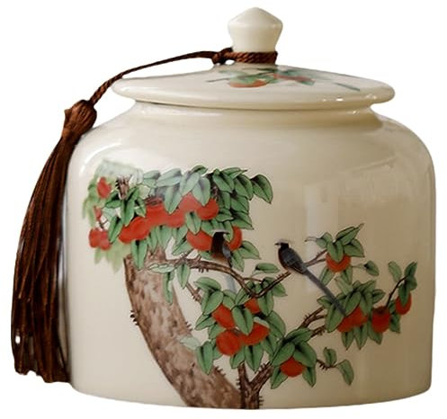 carrito de té de cerámica Contenedores de comida recipiente de té sellado decoración vintage tarro de dulces utensilio de Accesorios de cocina antiguo seco suministros