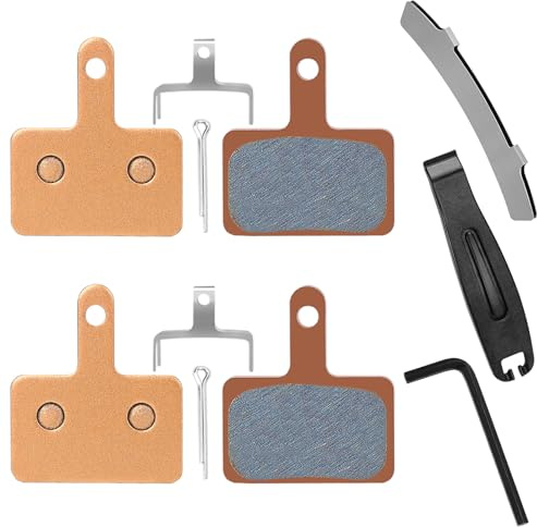 2 Pairs Sintered Metal Bike Brake Pads,Compatible for Trp Tektro Shimano Brake Pads MT200 M355 M446 M315 M365 Ebike Scooter Brake Pads Electric Scooter Brake Pads Electric Bike Brake Pads